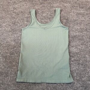 Skylee Collection Maternity Tank Top O/S Sage Green Seamless Ribbed